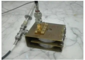 Fig. 11: Double plane transmission line with the linear Rogowski probe on the ground conductor