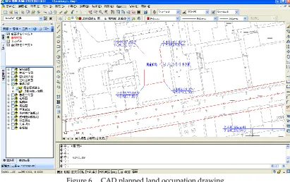Figure 6.  CAD planned land occupation drawing 