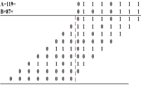 Figure 1: The initial output of the partial product generation stage 