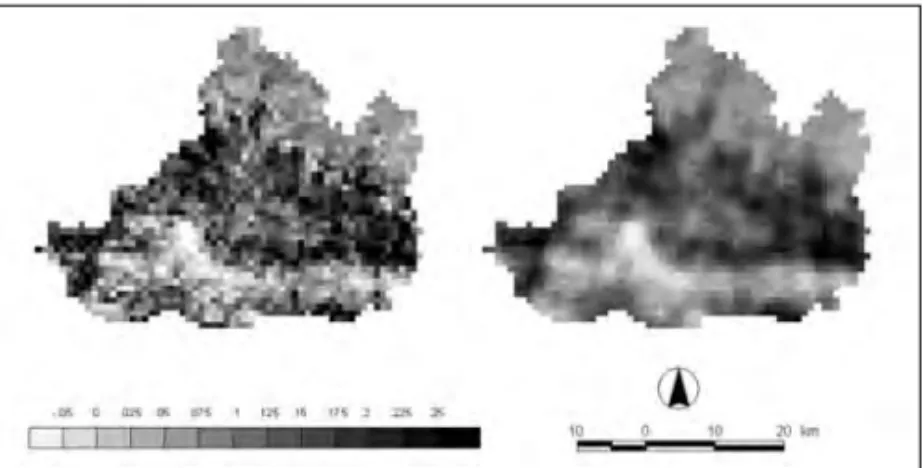 Tabla 1: Evolución superficial de los valores de NDVI. 