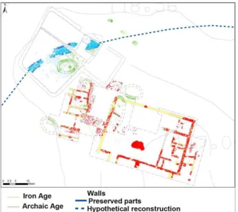 Fig. 1: Castello di Alceste. General plan of the “big building” 