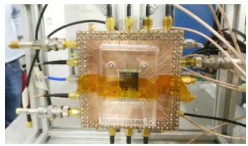 Figure 4: The ﬁrst prototype of the PADME active target.