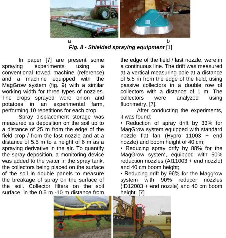 Fig. 9 –MaGrow system mouted on the boom of a spraying machine [7]  Due  to  the  multitude  of  factors 
