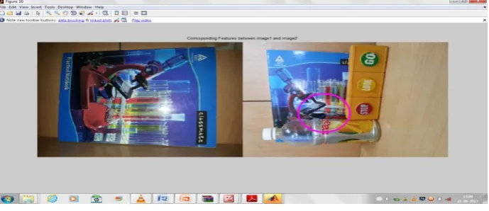 Figure 3. The features of the database image are extracted using SURF