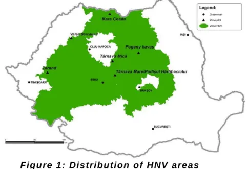 Figure 1: Dis tribution of HNV areas  