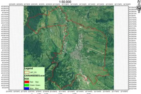 Fig. 2 GIS map with all the Green Cadastre Caransebeș 