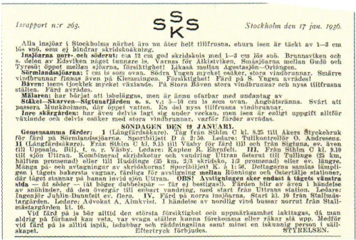 Figure 1: Ice report from January 17, 1936, facsimile  Example 1. Ice report from January 17, 1936, translated 