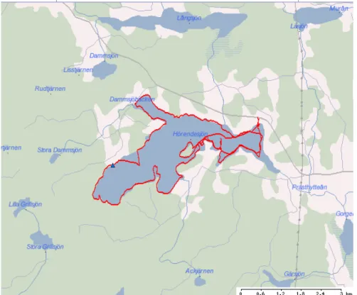 Figure 4: GPS track from Lake Hörendesjön 