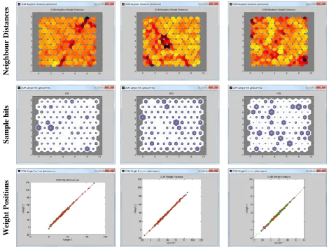 Fig. 4: The results of unsupervised Self Organising Maps (SOM) for the dataset 