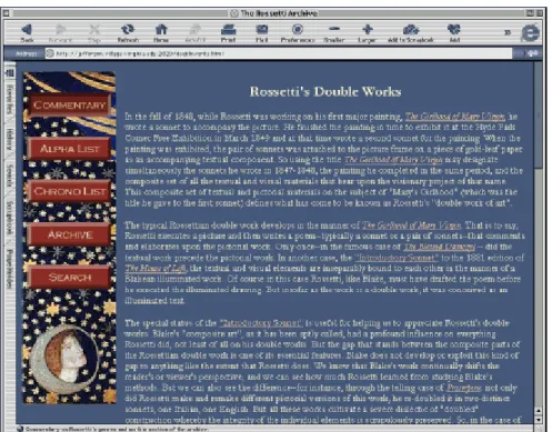 Figure 4. Excerpt from a web page of the Rossetti Archive under the category “double  works” (accessed 30 Nov