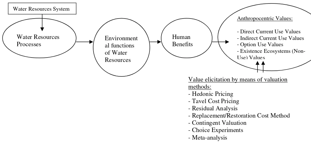 Figure 1: A simple framework relating water resources to environmental functions, 