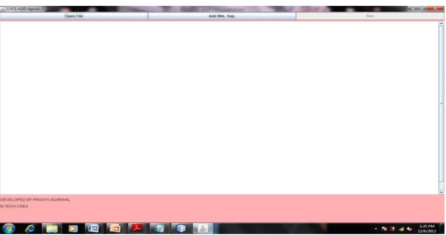 Fig 5: This is the home page, in which we open the file of containing transaction