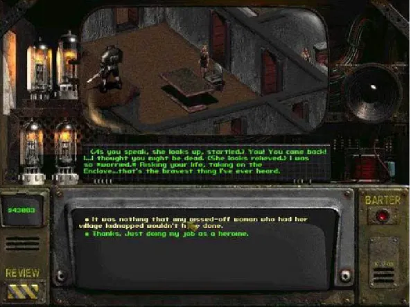 Figur 1: Dialogval i Fallout 2.