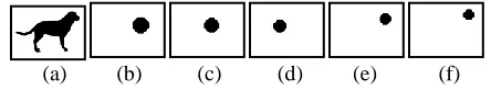 Fig. 3: (a) is the original image; (b) to (f) are the first five largest disk components respectively