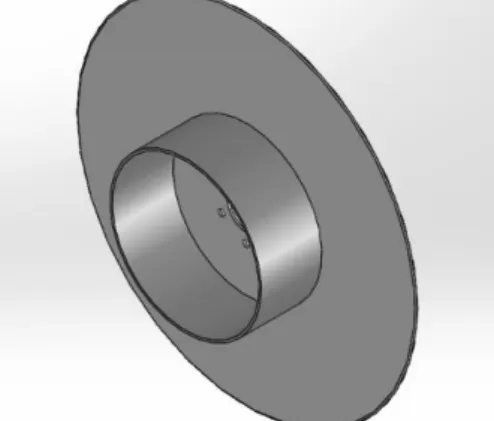 Figure 3. Axonometric isometric CAD model view of large diameter disc cutter 
