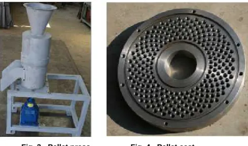 Fig. 3 - Pellet press Fig. 4 - Pellet cast