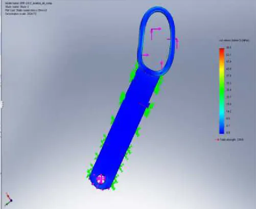 Fig. 7 – Distribution of equivalent tension in structure