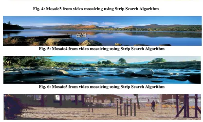 Fig. 5: Mosaic4 from video mosaicing using Strip Search Algorithm 