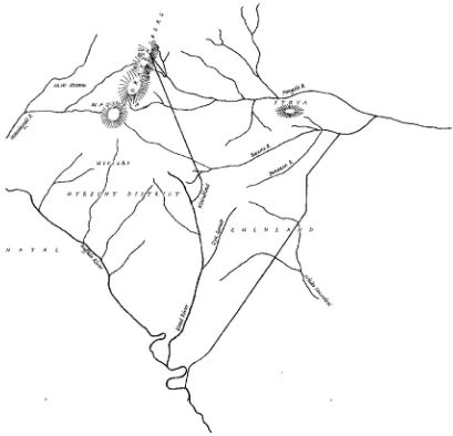 Figure 6. Copy of Map C drawn by Lt. Colonel A. W. Durnsford to accompany the report of the Zulu Boundary Commission dated 20 June 1878 (see note in text)