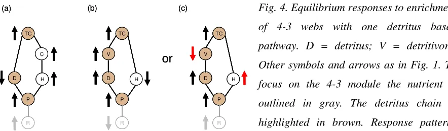 Fig. 4. Equilibrium responses to enrichment 