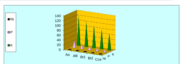Figure 5. The content of nutrients of reddish preluvisoil 