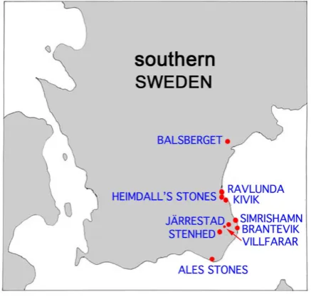 Figure 3. Location of sites mentioned in the text.          