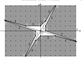 Figure 2. An arrangement, its sails, and the LLS sequences.