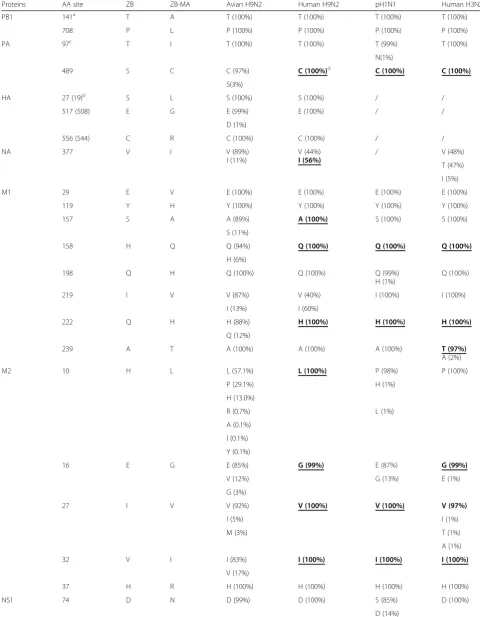 Table 4 Amino acid differences between the wild-type strain ZB and the mouse-adapted strain ZB-MA