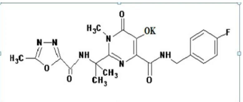 Figure 1: Structure of Raltegravir potassium.