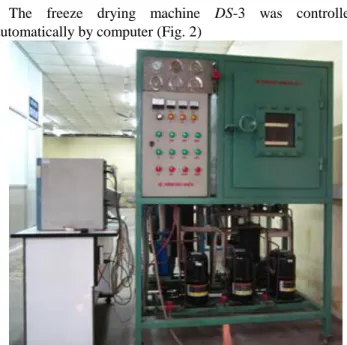 Fig. 2. The freeze drying system DS-3 with the auto-freezing (-50-45)C 