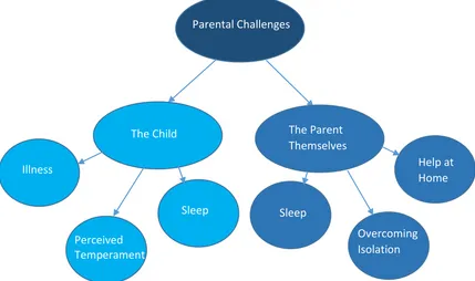 Figure 5.6: Diagram showing the parental challenges reported by participants.   