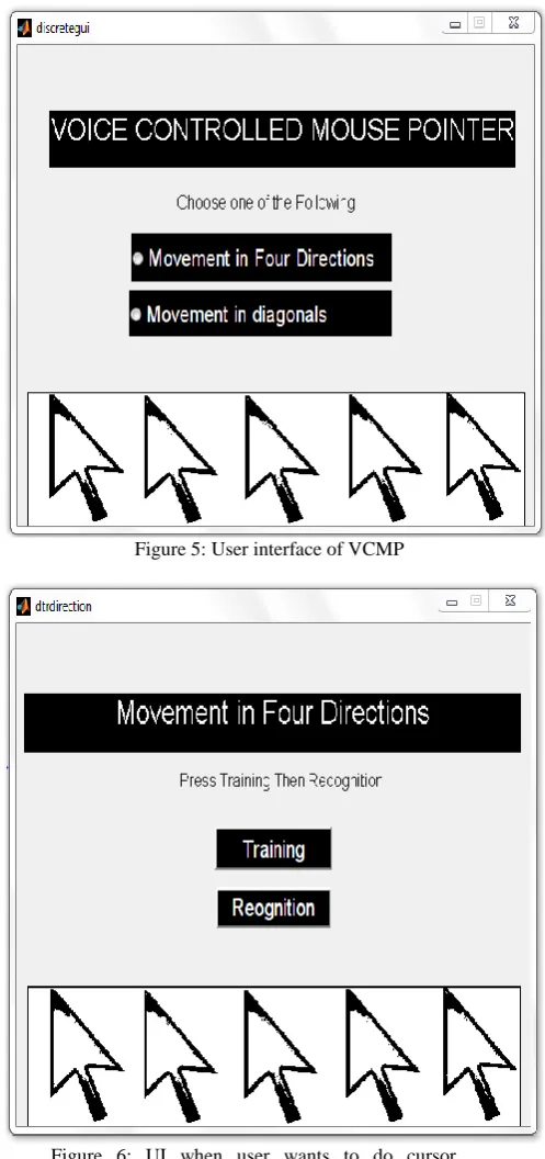 figure 7 and then VCMP will compare these features with feature of UP, DOWN, LEFT, RIGHT that are already stored in feature matrix during the 