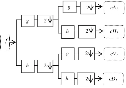 Fig 1:  First level wavelet packet decomposition