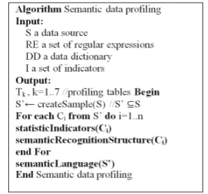 Figure 9. Semantic data profiling algorithm. 