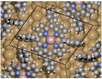 Figure 4.3: Calculated adsorption geometry of CoTPP on Cu(110), as calculated byDonovan and coworkers [133].