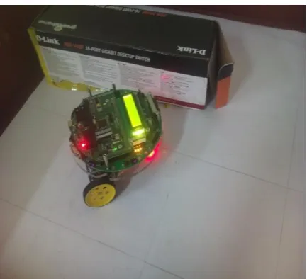 Fig 5: mobile robot’s (FIREBIRD kit)  initial position in grid environment. 