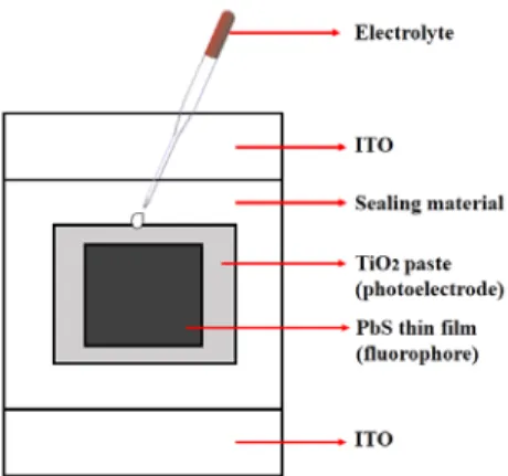 Figure 2. S chematic Diagram of a Solar Cell Fabricated  Using Polymer-based Electrolytes 