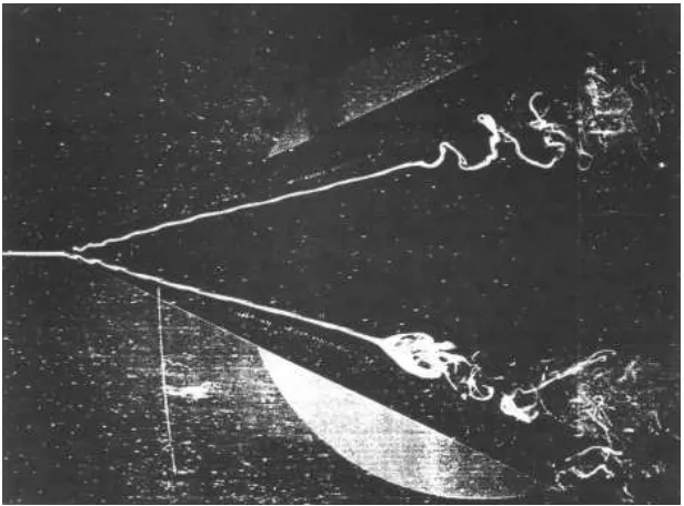 Figure 2.2: Visualisation of spiral and bubble forms of vortex breakdown [7].