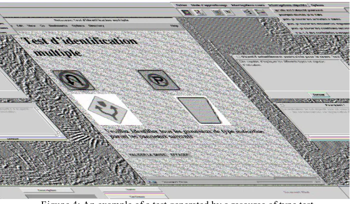 Figure 4: An example of a test generated by a resource of type test