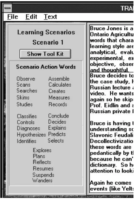 Figure 2 - TRAILE Learning Action Words