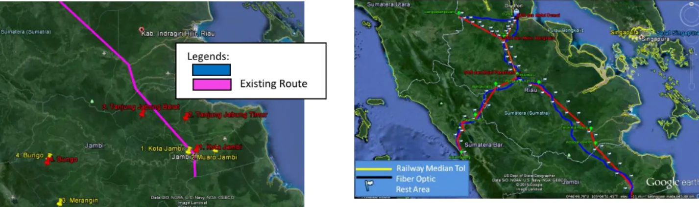 Figure 4.  Mapping  of  Additional  Functions  in  Trans  Sumatera Toll Road in Central Sumatera 