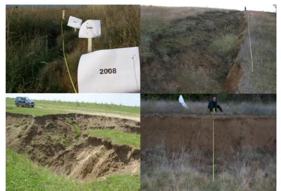 Fig. 4 Field measurements of erosion within territory of Vermes commune 