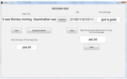 Figure 16: GUI for Receiver Side 