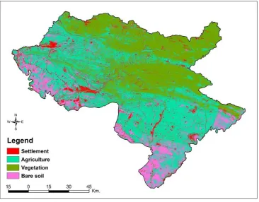 Figure 4: Land Cover/Use Result of Supervised Classification of Landsat-8 