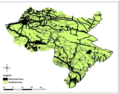 Table 4 clarifies the allocation between the suitability classes. Low Suitable areas show an area of Figure-6 shows the spatial distribution of the suitability model for the solar power station, and 3,187.9 sq km with a ratio of 29.7%