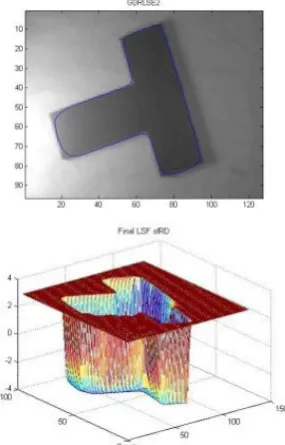 Fig 3: (a) Testing image. (b) The final LSFs. image size = 225 x 225 , type: bmp ,Time step(∆