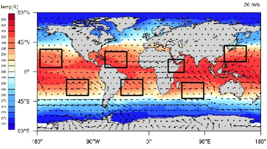 Figure 5. The Annual mean wind-driven current represented by annual mean sea surface 