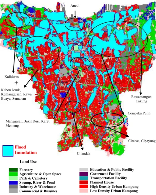 Figure 7. Jakarta Flood Projection Map in 2007 [25] 
