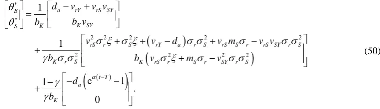 Figure 1The relationship between optimal asset proportions (which is static) and the relative risk aversion coefficient  