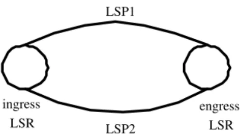 Fig. 1 A case of flow level multipath load-balancing model traf- traf-fic